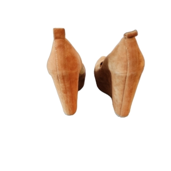 Aldo faux suede high wedge shoes size 6.5 color tan - Picture 5 of 6